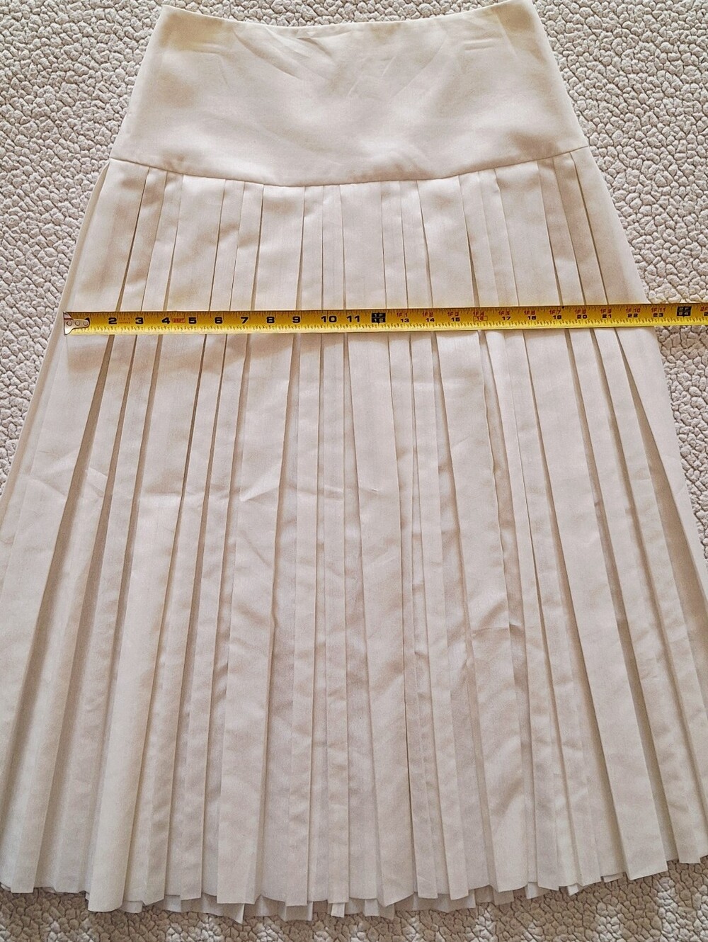 THE ROW Magdita Extended Waistband Pleated Midi Skirt In Ivory US 8 Org $1,470 - Picture 15 of 16